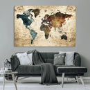 World Map Canvas Print – Detailed Map of the World Wall Art by MyGreatCanvas | Canvas Wall Art Prints | Photo Prints & Wall Decor