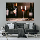 Red Wine and Bottle Canvas Print by MyGreatCanvas | Canvas Wall Art Prints | Photo Prints & Wall Decor