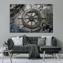 Ship Steering Wheel Vintage Wall Art Canvas Print by MyGreatCanvas | Canvas Wall Art Prints | Photo Prints & Wall Decor