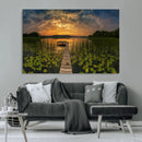 Lake and Flower Wall Art Canvas Print