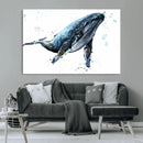 Watercolor Whale Wall Art Canvas Print by MyGreatCanvas | Canvas Wall Art Prints | Photo Prints & Wall Decor