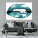 Blue Lips Wall Art Canvas Print