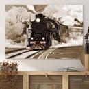 Black Steam Train Canvas Wall Art Print Steam Locomotive Art