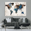 World Map Canvas Print – Framed Travel Map Wall Art for by MyGreatCanvas | Canvas Wall Art Prints | Photo Prints & Wall Decor