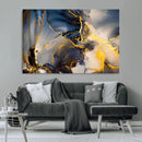 Large Abstract Wall Art Print -  Gold and Blue Abstract