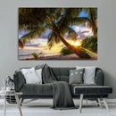 Tropical Island Sunset on the Beach Palms Wall Art Canvas by MyGreatCanvas | Canvas Wall Art Prints | Photo Prints & Wall Decor