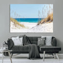 Serene Coastal Dune Path with Ocean View, 3-Panel Beach