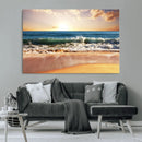 Serene Beach Path Canvas Art, Giclee Canvas Print with