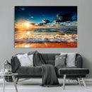 Golden Hour Sunset Over Ocean Waves Wall Art Canvas Print | by MyGreatCanvas | Canvas Wall Art Prints | Photo Prints & Wall Decor