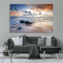 Serene Weather On The Beach Wall Art Canvas Print