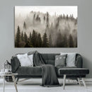 Foggy Mountain Wall Art | 3-Panel Foggy Forest and Mountain