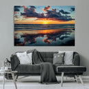Beach Sunset Print - Stunning Ocean Canvas Artwork with