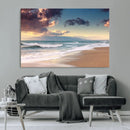 Cloudy Weather Beach Sunset Canvas Print | Sunrise Wall Art by MyGreatCanvas | Canvas Wall Art Prints | Photo Prints & Wall Decor