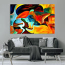 Human Love Figures Abstract Wall Art Canvas Print