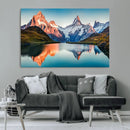 Landscape Mountain and Lake View Wall Art Canvas Print