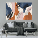 Boho Wall Art Canvas Print Set Mid-Century Prints Bohemian