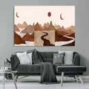 Boho Wall Art Canvas Print Set Mid-Century Prints Bohemian
