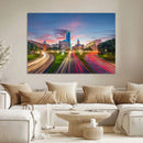 Dallas City Lights Large Wall Art Dallas Cityscape Canvas