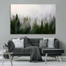 Forest Wall Art Canvas Print | Foggy Forest Wall Art | Pine
