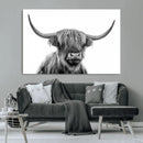 Scottish Highland Cow Cattle Art Print Wall Art Canvas Print by MyGreatCanvas | Canvas Wall Art Prints | Photo Prints & Wall Decor
