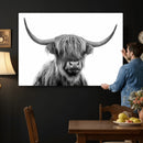 Scottish Highland Cow Cattle Art Print Wall Art Canvas Print