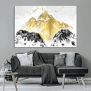 Golden Mountain Triptych Wall Art Canvas Print, Modern