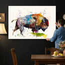 Abstract Buffalo Wall Art, Western Watercolor Bison Canvas by MyGreatCanvas | Canvas Wall Art Prints | Photo Prints & Wall Decor