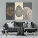 Boho Tree Ring Wall Art, Modern Minimalist Wood Grain