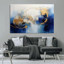 Navy Blue Abstract Wall Art Canvas Print