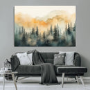 Abstract Forest Print - Mountain Wall Art | Autumn Landscape