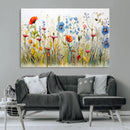 Colorful Wildflower Canvas Wall Art - Vibrant Floral