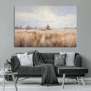 Golden Fields Wall Art Print Canvas – Serene Landscape of