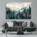 Serenity Forest Wall Art Canvas | Foggy Mountain Landscape