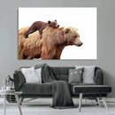 Mother and Baby Bear Canvas Wall Art - Adorable Wildlife