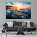 Beach Ocean Sunset on the Sea Wall Art Canvas, Beach Ocean by MyGreatCanvas | Canvas Wall Art Prints | Photo Prints & Wall Decor
