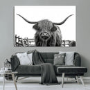 Longhorn Canvas Print, Bighorn Cow Wall Art Canvas Print