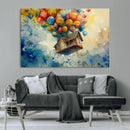 UP-Inspired Floating House with Balloons Canvas Art –
