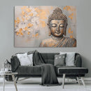 Abstract Buddha Statue Wall Art Canvas Print - Modern