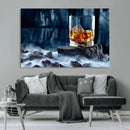 Whiskey Ice Wall Art Canvas Print