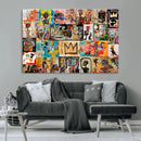 Abstract Art Collage Wall Art Canvas Print – Framed, Ready