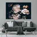 Pink Peonies Flowers Large Canvas Art Print