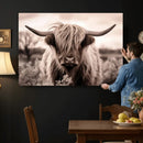 Scottish Cow Longhorn Wall Art Canvas Print by MyGreatCanvas | Canvas Wall Art Prints | Photo Prints & Wall Decor