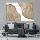Rustic Brown Tree Ring Wall Art Canvas Print – Framed and