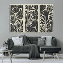 Modern Botanical Wall Art - Floral Black and White Canvas