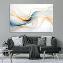 Decorative Turquoise Abstract Wave Wall Art Canvas Print