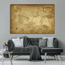 Vintage Game of Thrones Map Wall Art | Westeros and Essos