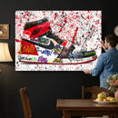 Jordan Shoes Graffiti Wall Art Canvas Print- Jordan Graffiti by MyGreatCanvas | Canvas Wall Art Prints | Photo Prints & Wall Decor