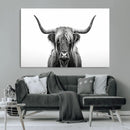 Highland Wall Art Canvas Print – Minimalist Black and White by MyGreatCanvas | Canvas Wall Art Prints | Photo Prints & Wall Decor
