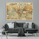 Push Pin World Map Canvas Print – Travel Tracker Wall Art by MyGreatCanvas | Canvas Wall Art Prints | Photo Prints & Wall Decor