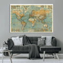 Push Pin World Map Canvas Print – Travel Tracker Wall Art by MyGreatCanvas | Canvas Wall Art Prints | Photo Prints & Wall Decor